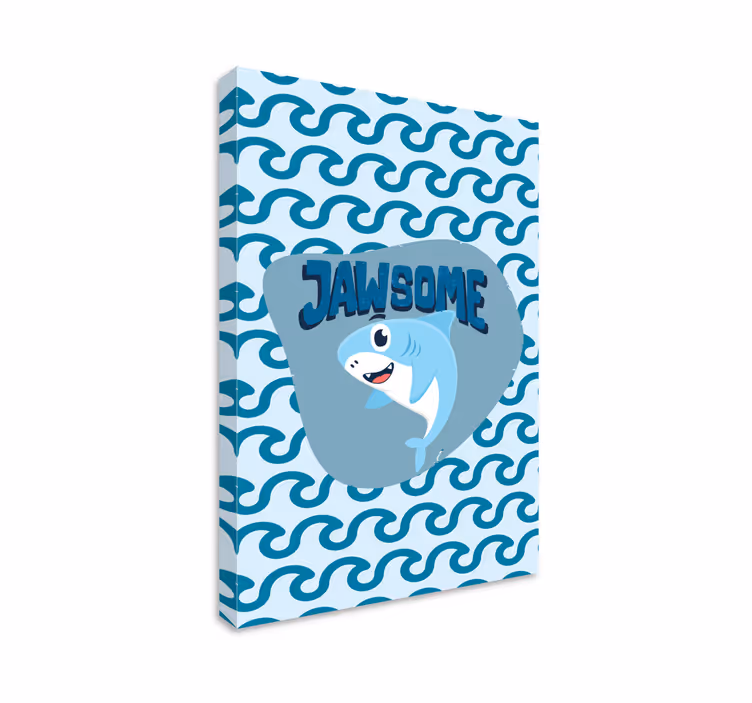 Sininen vauvahai nimellä kala canvas taulu - Tenstickers