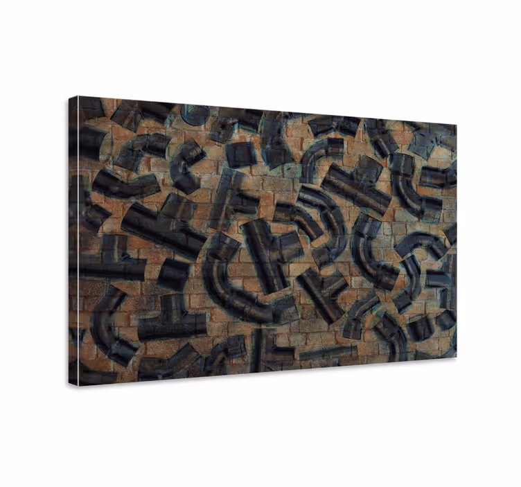 Abstraktit putkikuviot koriste canvas taulu - Tenstickers