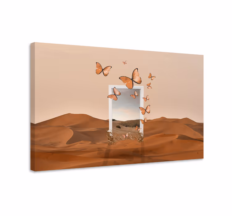 Perhosmaisema pakopaikka canvas-taulu - Tenstickers