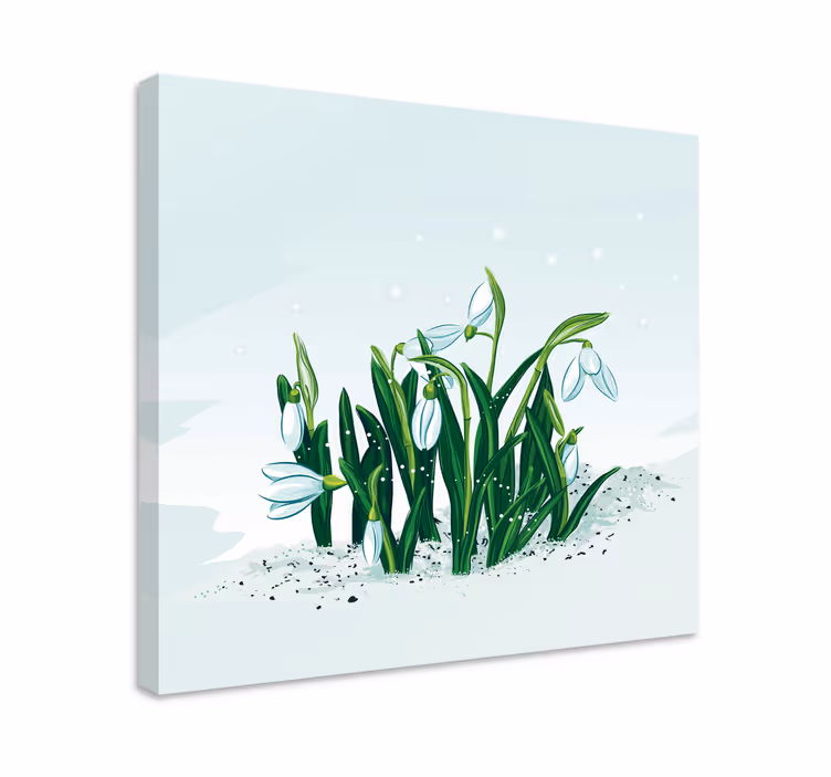 Lumikellokukat canvas taulu - Tenstickers