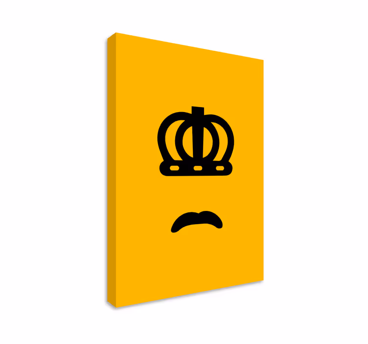 Kruunukasvoembleemi abstrakti canvas taulu - Tenstickers