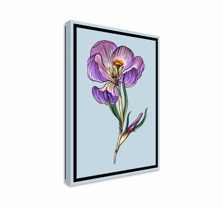 Violetti kukkaeleganssi canvas taulu - Tenstickers