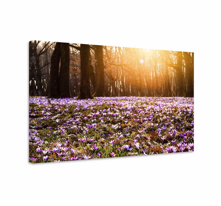 Kukkiva kevätmaisema canvas-taulu - Tenstickers