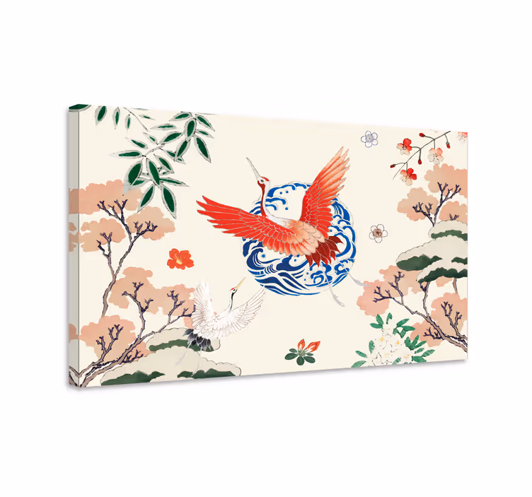 Chinoiserie vintage canvas - Tenstickers