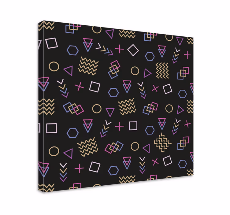 Geometriset muotokuvio canvas taulu - Tenstickers