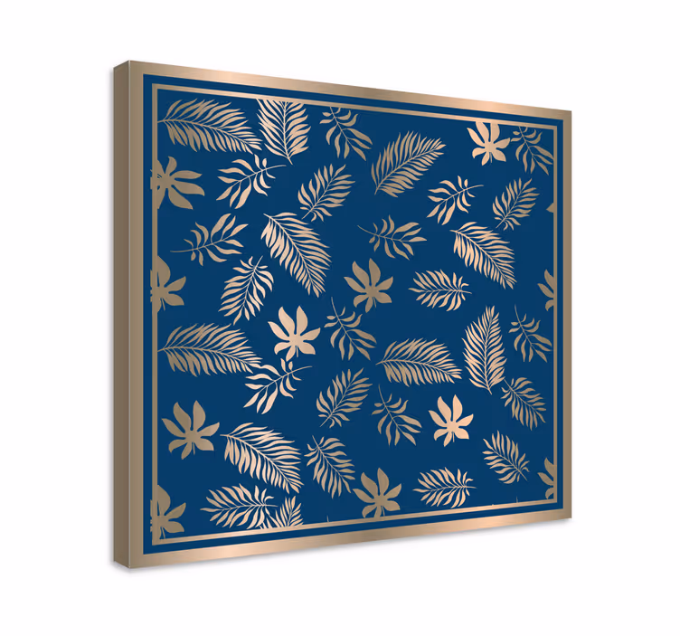 Kukka ja kasvi canvas taulu lehtikuvioinen design - Tenstickers