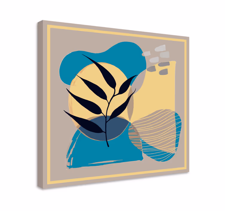 Abstraktit lehtimuodot koriste canvas taulu - Tenstickers