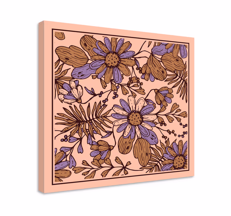 Hellävarainen kukka-asetelma canvas-taulu - Tenstickers