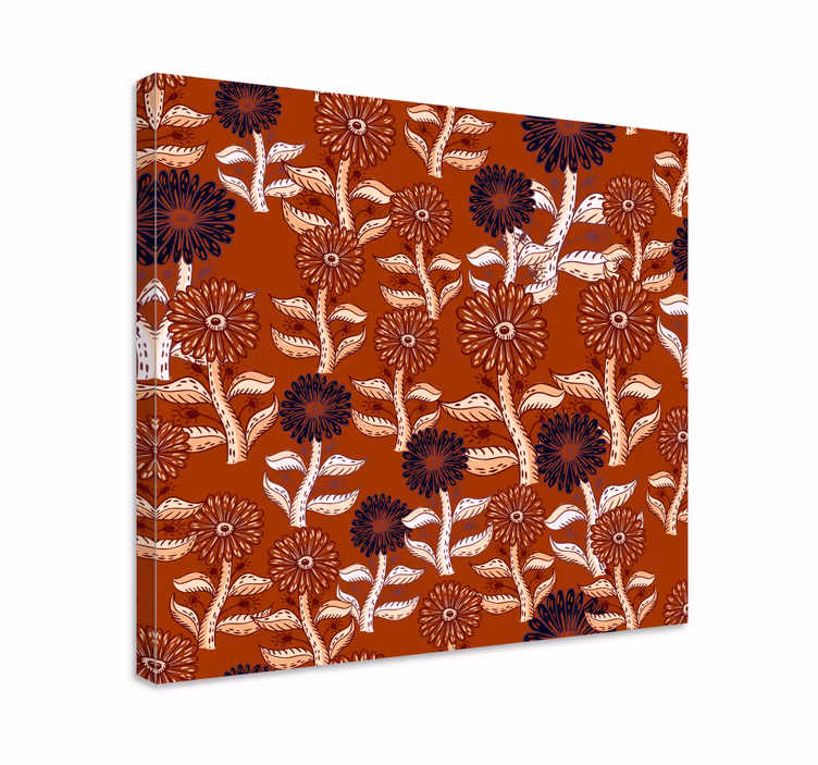 Afrikkalaistyylinen auringonkukkasuunnittelu canvas taulu kukka - Tenstickers