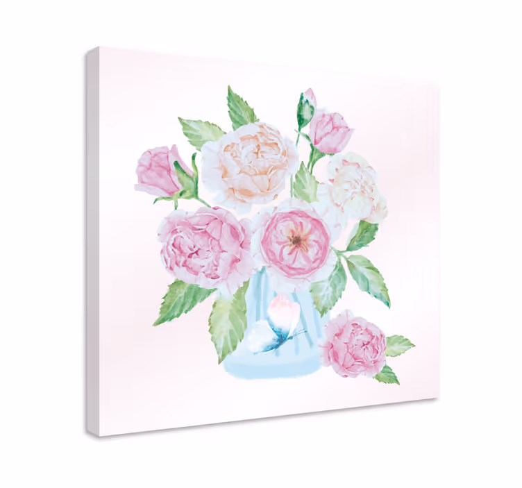 Kukkakimppu ja kasvit canvas-taulu - Tenstickers