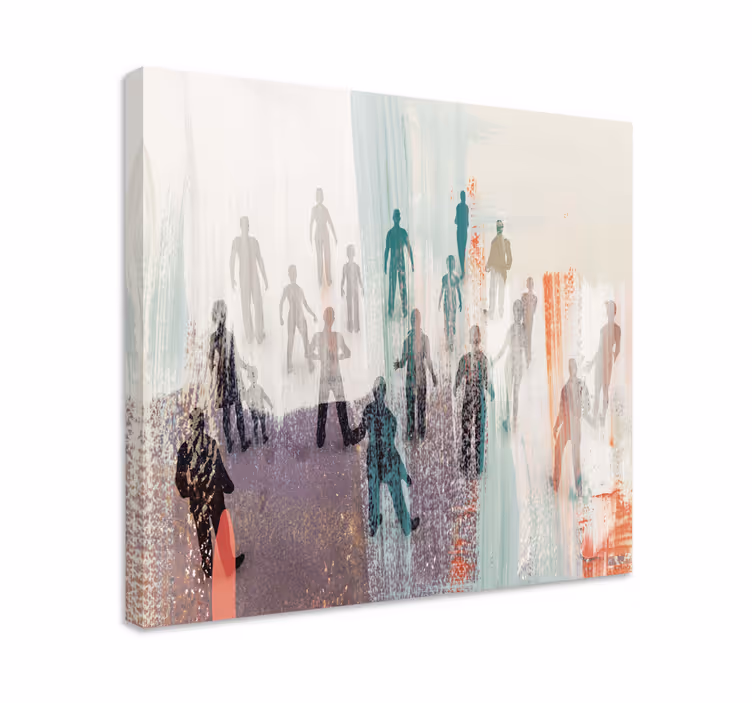 Abstraktit ihmishahmot canvas taulu - Tenstickers