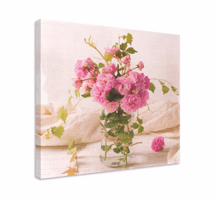 Pehmeä kasvi- ja kukkakuvasto canvas-taulu - Tenstickers