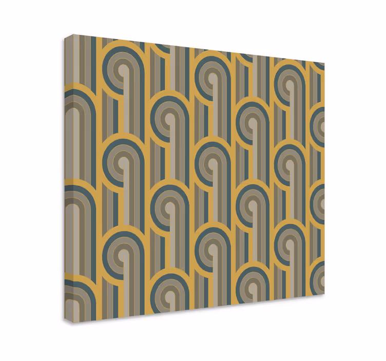 Kaareva viivamalli geometrinen canvas taulu - Tenstickers