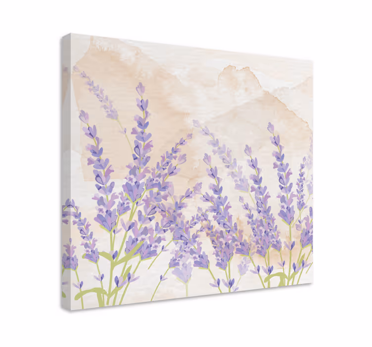 Provencen maalaus akvarelli laventeli canvas taulu kukka - Tenstickers