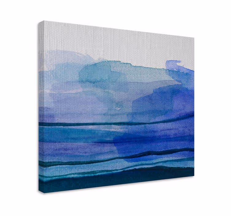 Sininen vesi kerrokset maisema canvas taulu - Tenstickers