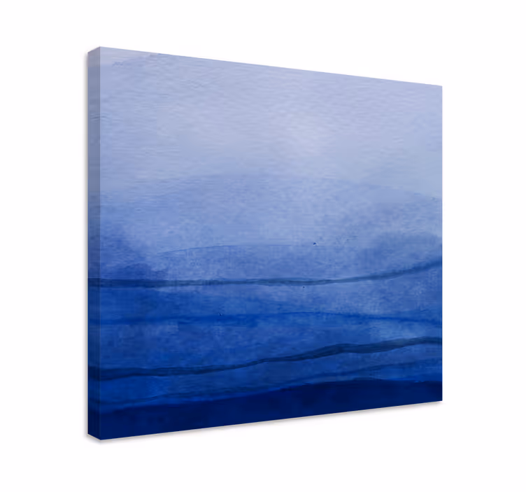 Syvä laivastonsininen ombre-akvarelli taide canvas - Tenstickers