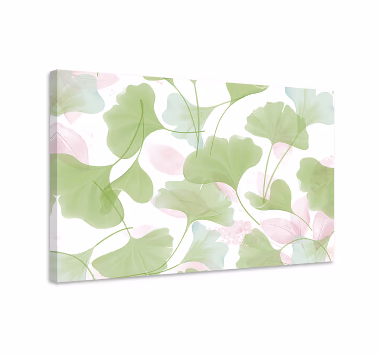 Ginkgo-lehden kuvio kukka ja kasvi canvas taulu - Tenstickers