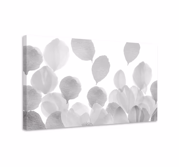 Pehmeät kukkasiluetit canvas taulu - Tenstickers
