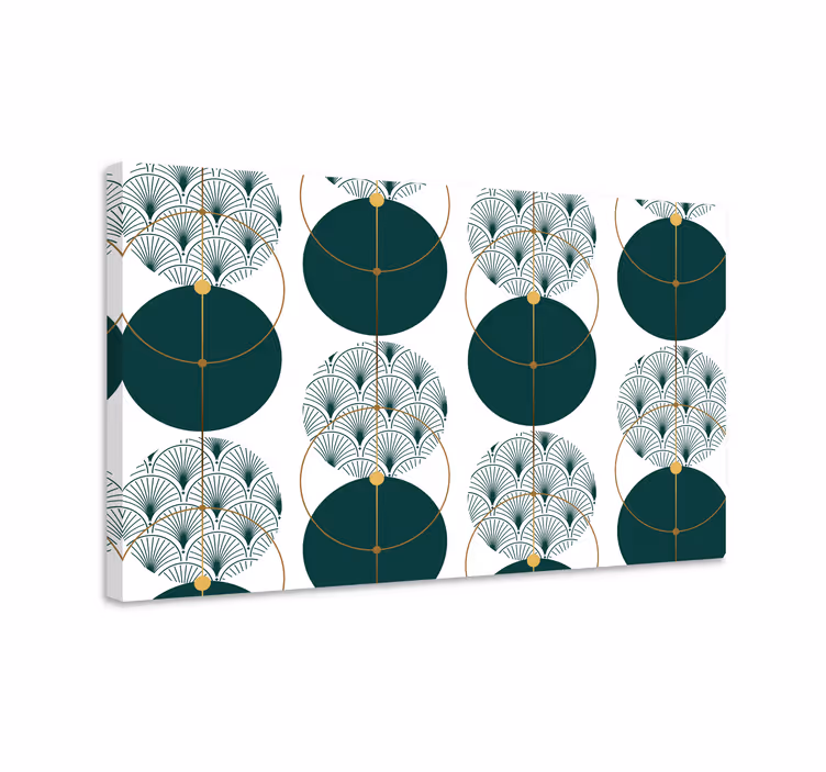 Moderni canvas taulu geometrinen tuulettimen kuvio - Tenstickers