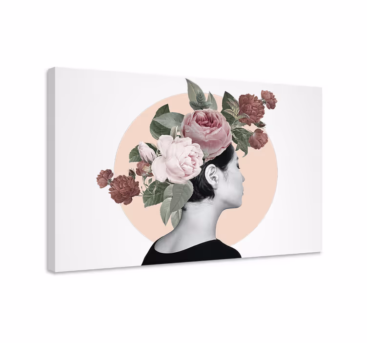 Glamour-tyylinen taiteellinen muotokuva taide canvas - Tenstickers
