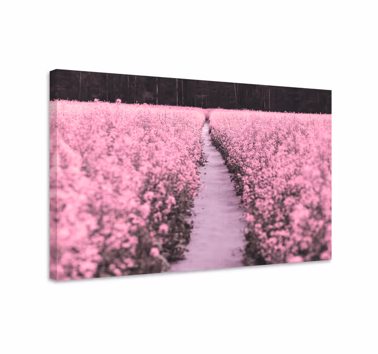 Kukkien ja kasvien polku canvas taulu - Tenstickers