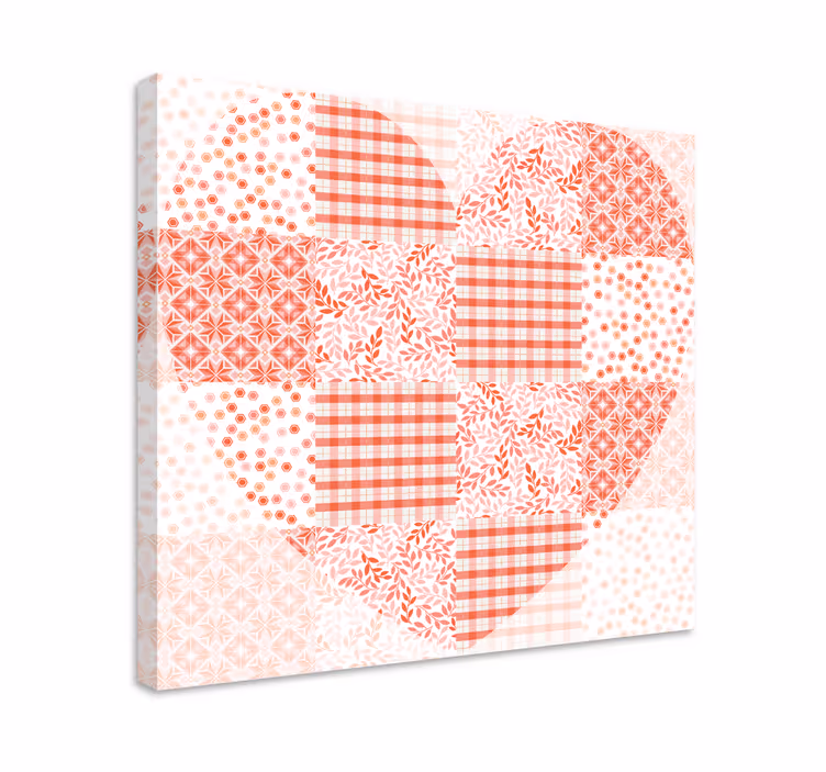 Hedelmäcanvas-taulu sydänpalapeli design - Tenstickers