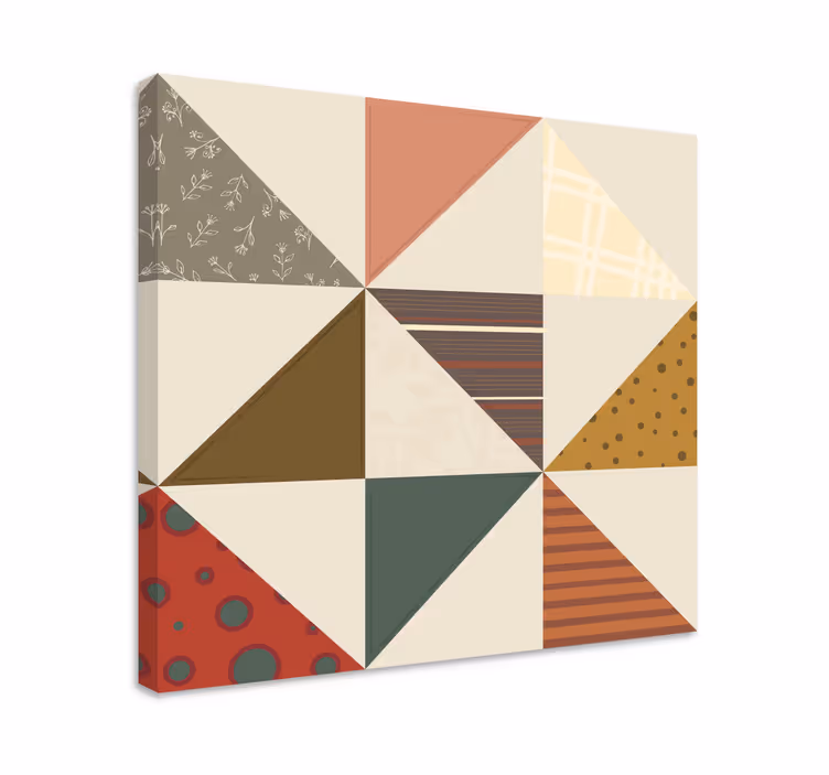 Buddha canvas taulu geometrisella mosaiikkikuviolla - Tenstickers