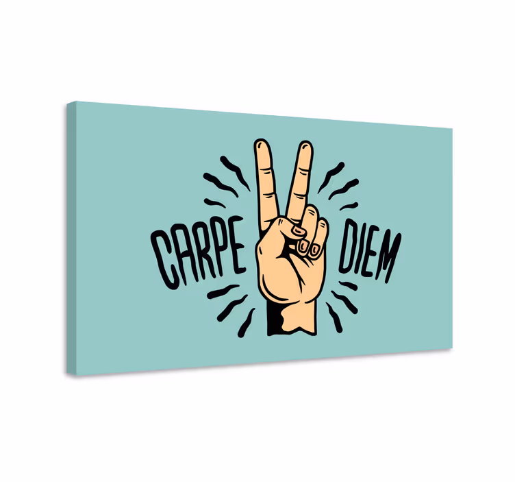 Carpe diem -käden ele canvas taulu sanonnat - Tenstickers
