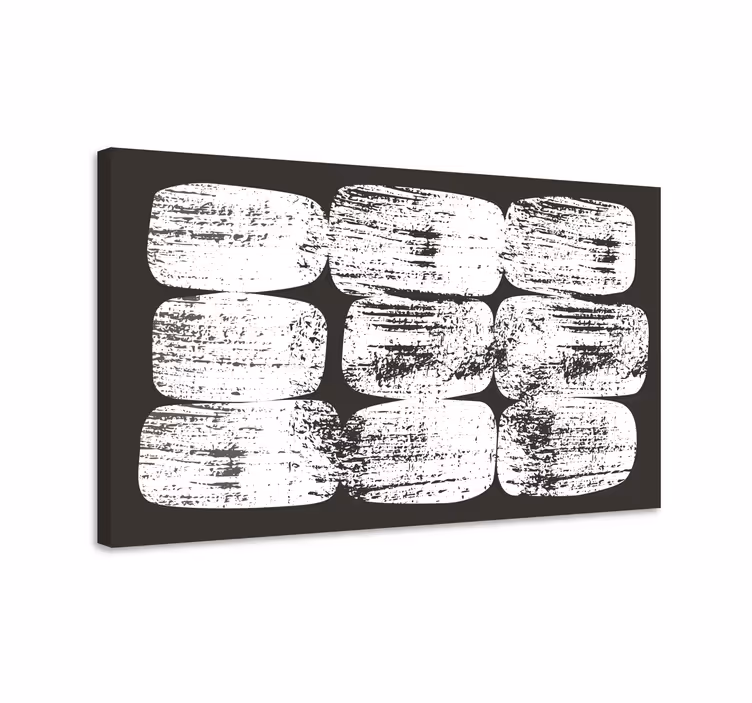 Kuvioidut valkoiset lohkot koriste canvas taulu - Tenstickers