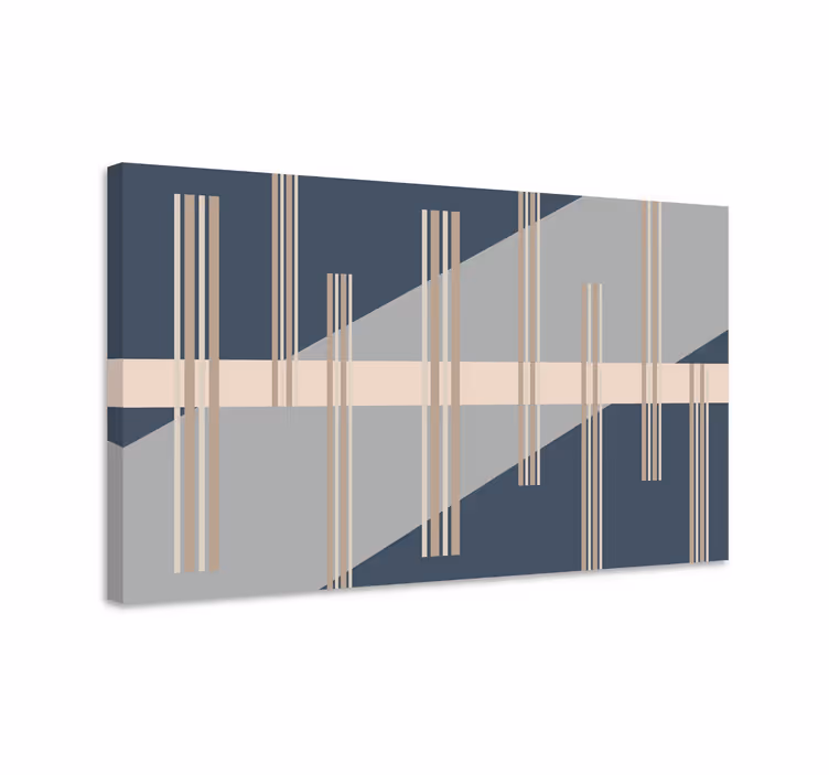 Moderni canvas taulu geometrinen viivarakenteisuus - Tenstickers