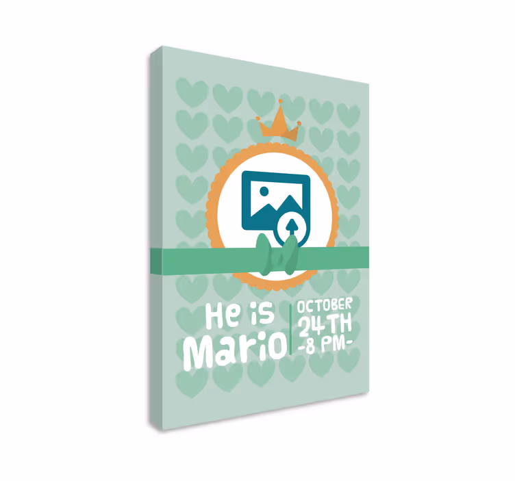 Hän on mario vauvan huoneen canvas taulu - Tenstickers