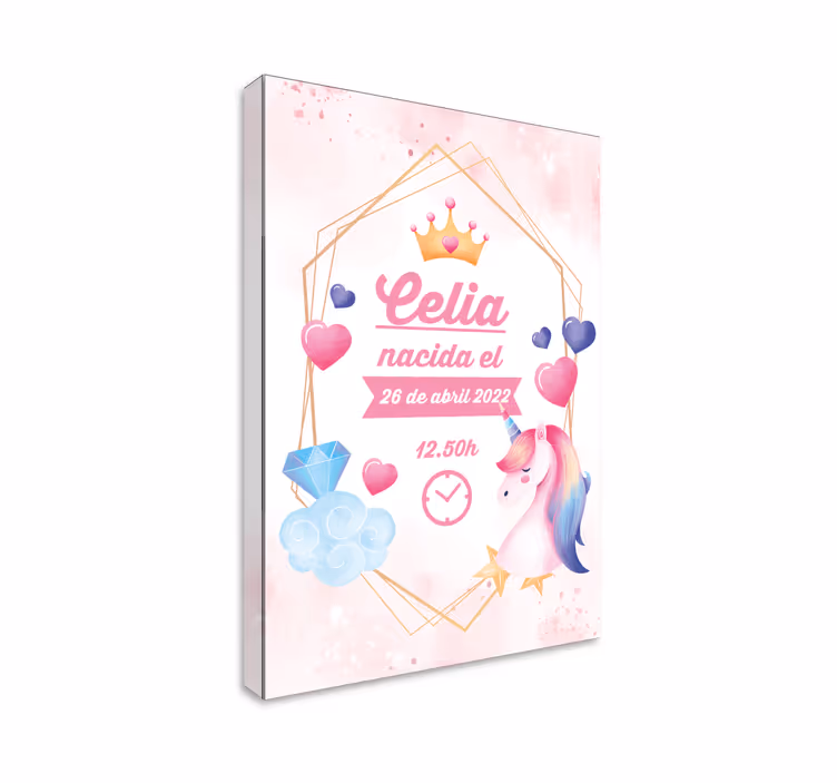 Celian maaginen hetki yksisarvinen canvas taulu - Tenstickers