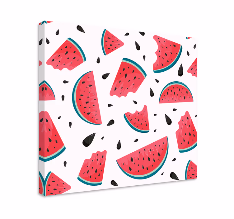 Raikas vesimeloniviipale hedelmä canvas taulu - Tenstickers