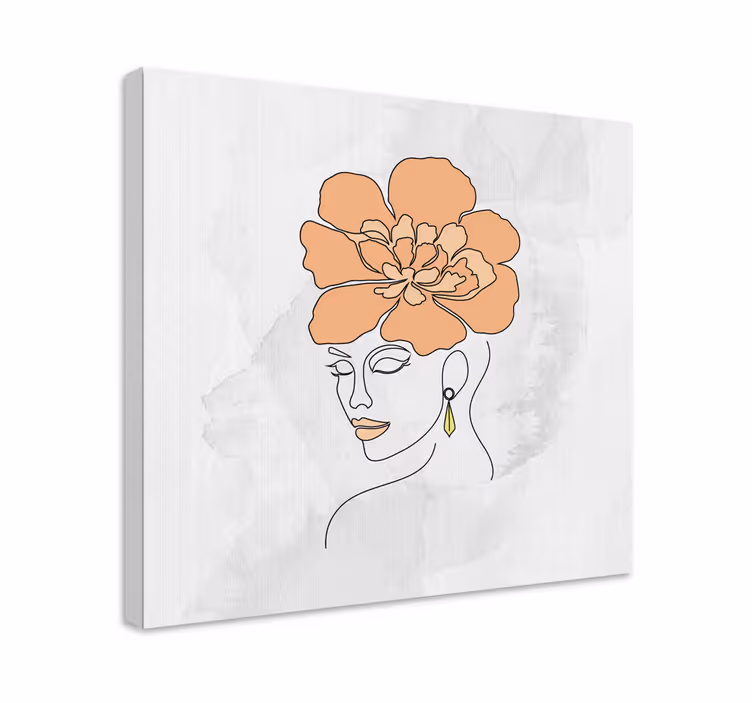 Elegantti kukka portrai taide canvas taulu - Tenstickers