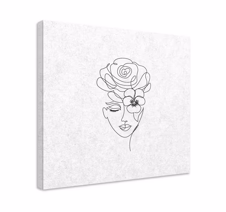 Minimalistinen kasvoton nainen käytävä canvas - Tenstickers