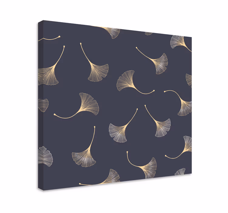 Ginkgo lehdet kuvio kukka ja kasvi canvas taulu - Tenstickers