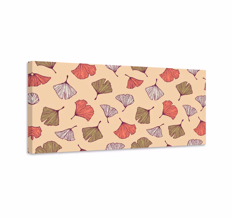 Ginkgo lehtikuvio canvas taulu kukka - Tenstickers