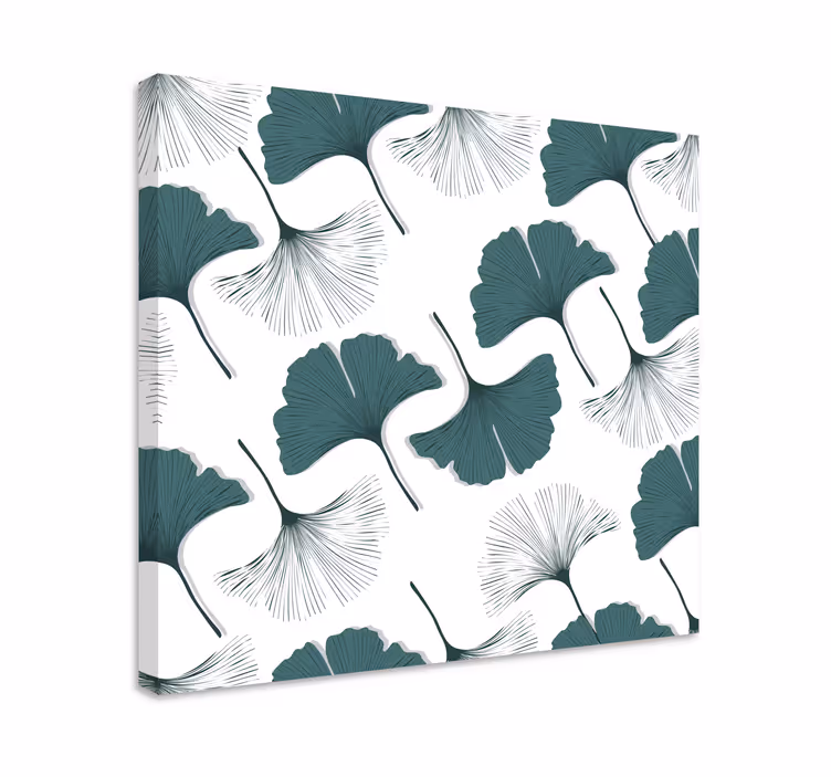 Ginkgo-lehden kuvastot kukka ja kasvi canvas taulu - Tenstickers