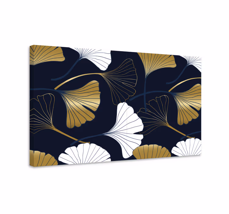 Ginkgo-lehtikuvastot kukka ja kasvi canvas taulu - Tenstickers