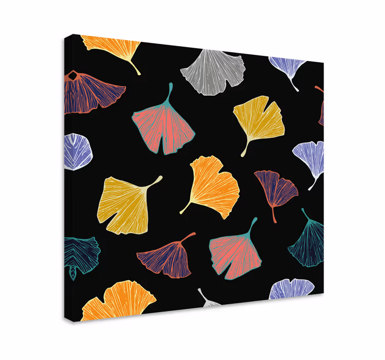 Caltero ginkgon lehtiä moderni canvas - Tenstickers