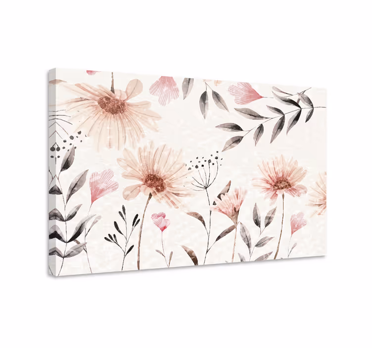 Upeita akvarellikukkia canvas taulu kukka - Tenstickers