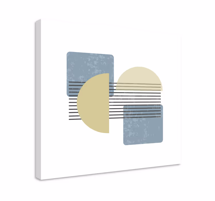 Abstraktit pyöreät muodot geometrinen canvas taulu - Tenstickers