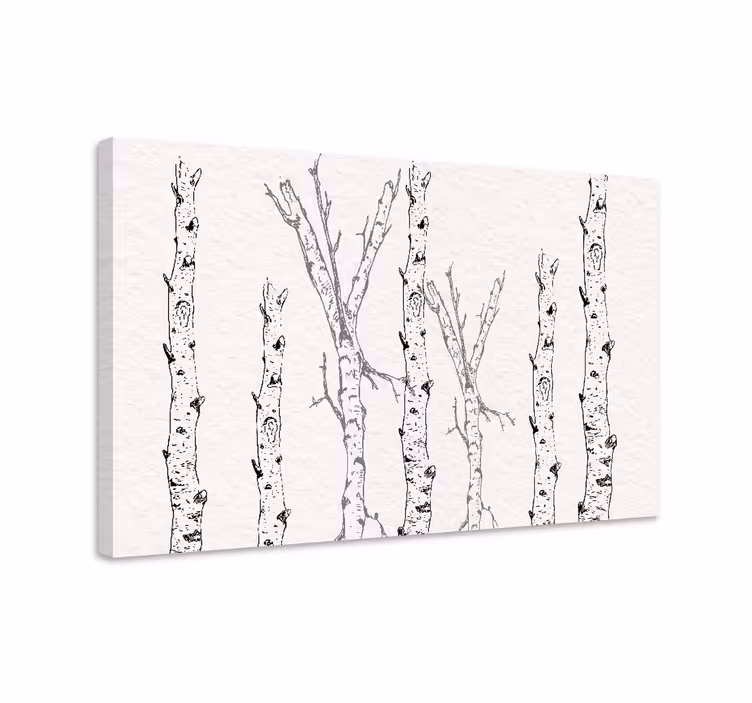 Minimalistisia kuvioita puu canvas taulu - Tenstickers