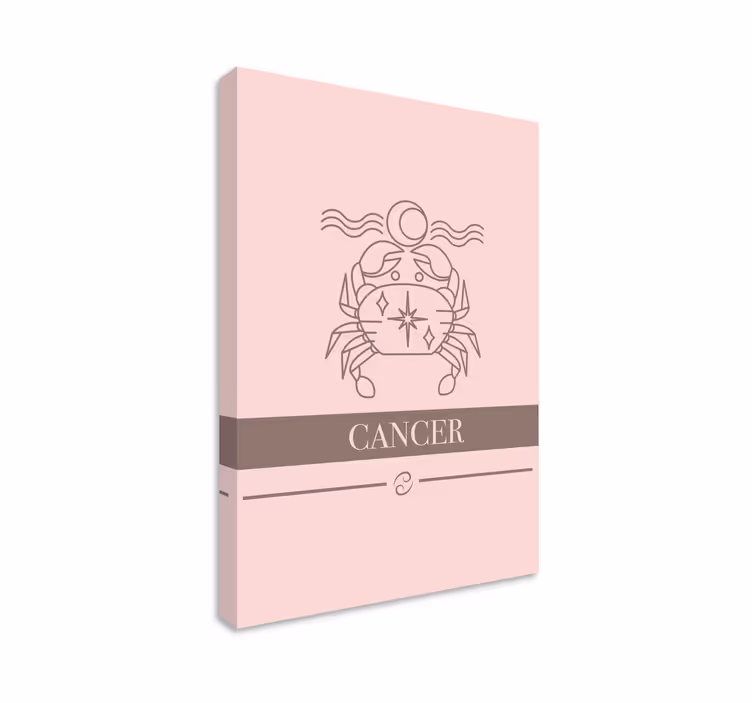 Horoskooppimerkin rapu canvas taulu sanonnat - Tenstickers