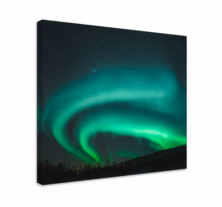 Revontulien maisemataulu canvas - Tenstickers