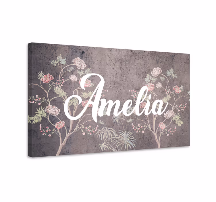 Kukkakuvio nimellä kukka canvas taulu - Tenstickers