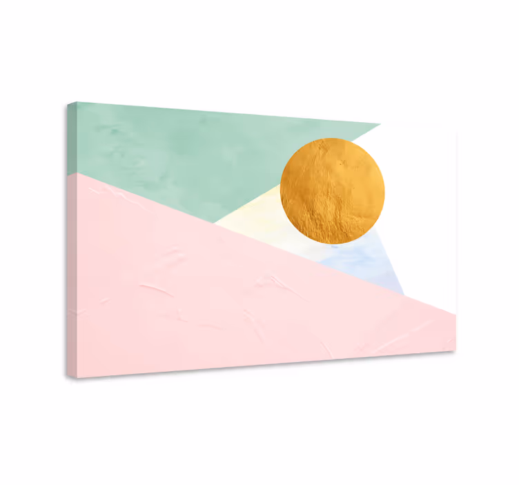 Moderni canvas taulu geometrinen aurinkokehä - Tenstickers