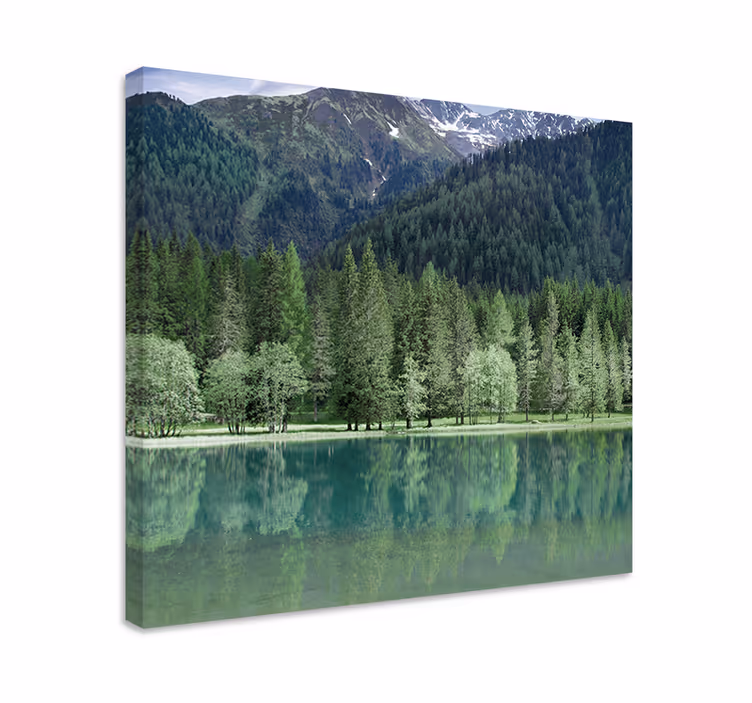 Rauhallinen vuoristokuvastuma maisema canvas taulu - Tenstickers