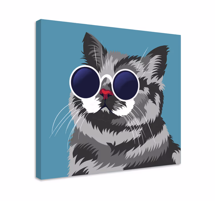 Tyylikäs kissan muotokuva canvas - Tenstickers