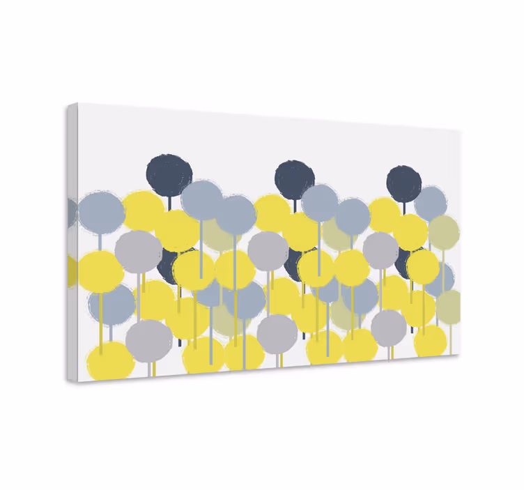 Pyöreäkuvioinen geometrinen canvas-taulu - Tenstickers